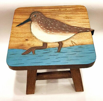 GENTLE SANDPIPER WOOD FOOTSTOOL - FOOT STOOL