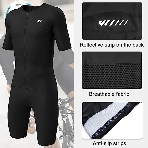 Wulibike Men's Triathlon Suit Professional Trisuit Short Sleeve