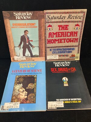 SATURDAY REVIEW MAGAZINE, 1979, LOT OF 4