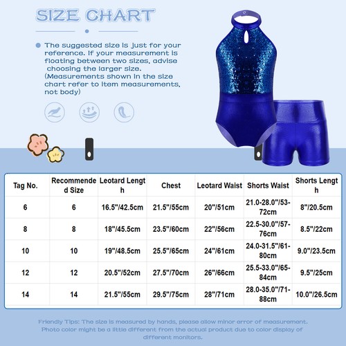 Leotard With Shorts Shiny Girl Dance Leotard Sparkly Bodysuit Ballet Jumpsuit - Picture 30 of 35
