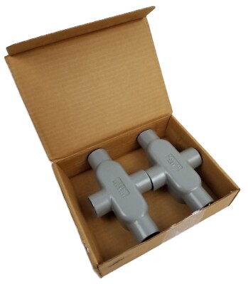 2 Hubbell Killark X37SA Conduit Body Size 1'' X Aluminum Form 7 Duraloy 7 NEW