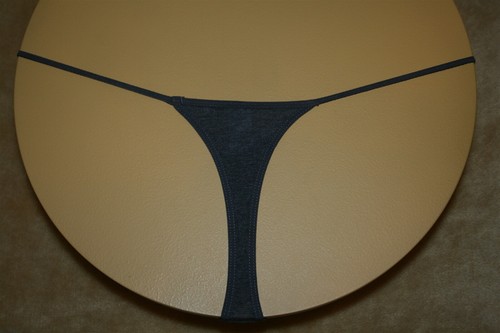 Very Dark Gray Thong G-String - Size Large - Picture 2 of 2