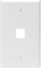 Leviton Box Of 25 C12-41080-1WP 1-Port Single-Gang QuickPort WHITE Wallplates