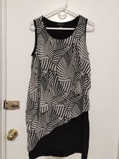 AB STUDIO SZ 8 BLACK MINI DRESS FOR WOMAN very good condition 