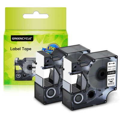 Compatible 18489 Label Tape Flexible Nylon 3/4'' for Dymo Rhino 5200 4200 2Packs