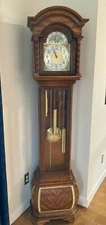 Herschede Grandfather Clock Belleau Wood 1223 Model Westminster Chimes Oak Case