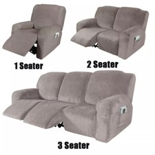 1/2/3 Seater Stretch Recliner Sofa Covers Slipcover Settee Couch Cover Protector