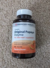 American Health Chewable Original Papaya Enzyme 250 Tabs - Exp. 07/2026