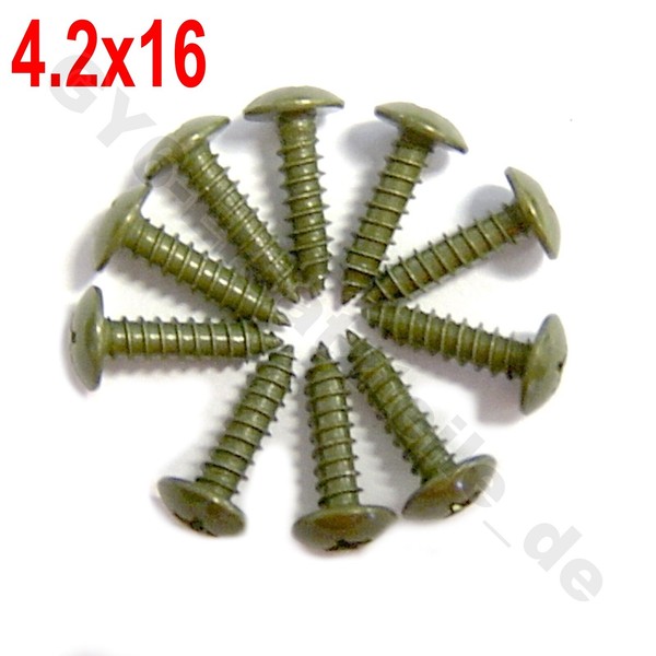 10 X Schraube 4.2X16 Z.B. FüR China Roller REX Scooter Moped Buggy Quad ATV GY6-image