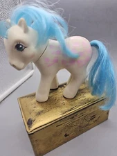My Little Pony Fifi Hasbro G1 MLP White Vtg 1987 Blue Hair