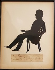 ANTIQUE MEXICAN WAR LT IRONS TX KIA BATTLE CHURUBUSCO SILHOUETTE AUGUSTE EDOUART
