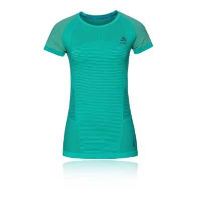 Odlo Ceramicool Women's Short Sleeve Green Movement T-Shirt - 350121-40225