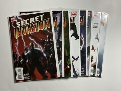 Secret Invasion #1-8 (2008) 9.4 NM Marvel High Grade Comic Complete Set Disney