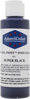 Food Coloring AmeriColor - Super Black Soft Gel Paste, 4.5 Ounce