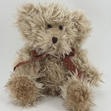 Russ Berrie 8” Radcliffe Teddy Plush Shaggy Stuffed Beanbag Bear From the Past