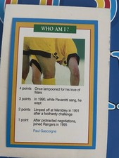 1996 Frage des Sports Paul Gascoigne Vintage Sportkarte Sammlerstück
