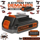 PACK 20V Lithium-ion 1.5Ah Battery For BLACK & DECKER 20 Volt LBXR20 LB20