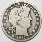 1912-S Barber Silver Half Dollar Very Good (VG)
