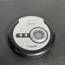 Emerson HD8116 Portable CD Player AM FM Stereo Radio 60 Second Anti Skip Silver