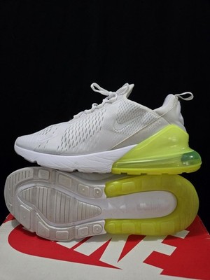  RARE  Nike Air Max 270 White Volt Mens Running Shoes AH8050-104 Size 13