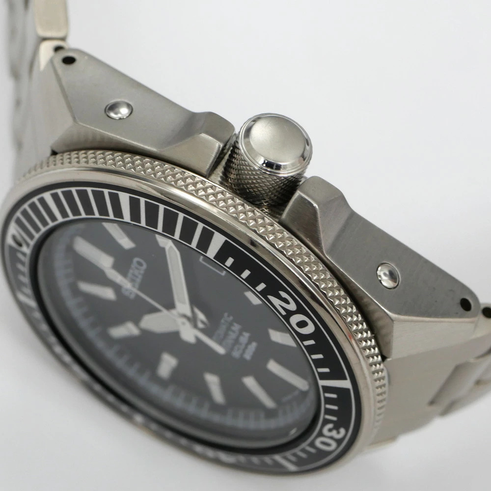 Seiko Black Samurai Diver SBDA001 Titanium 200m Scuba Watch Used image 4