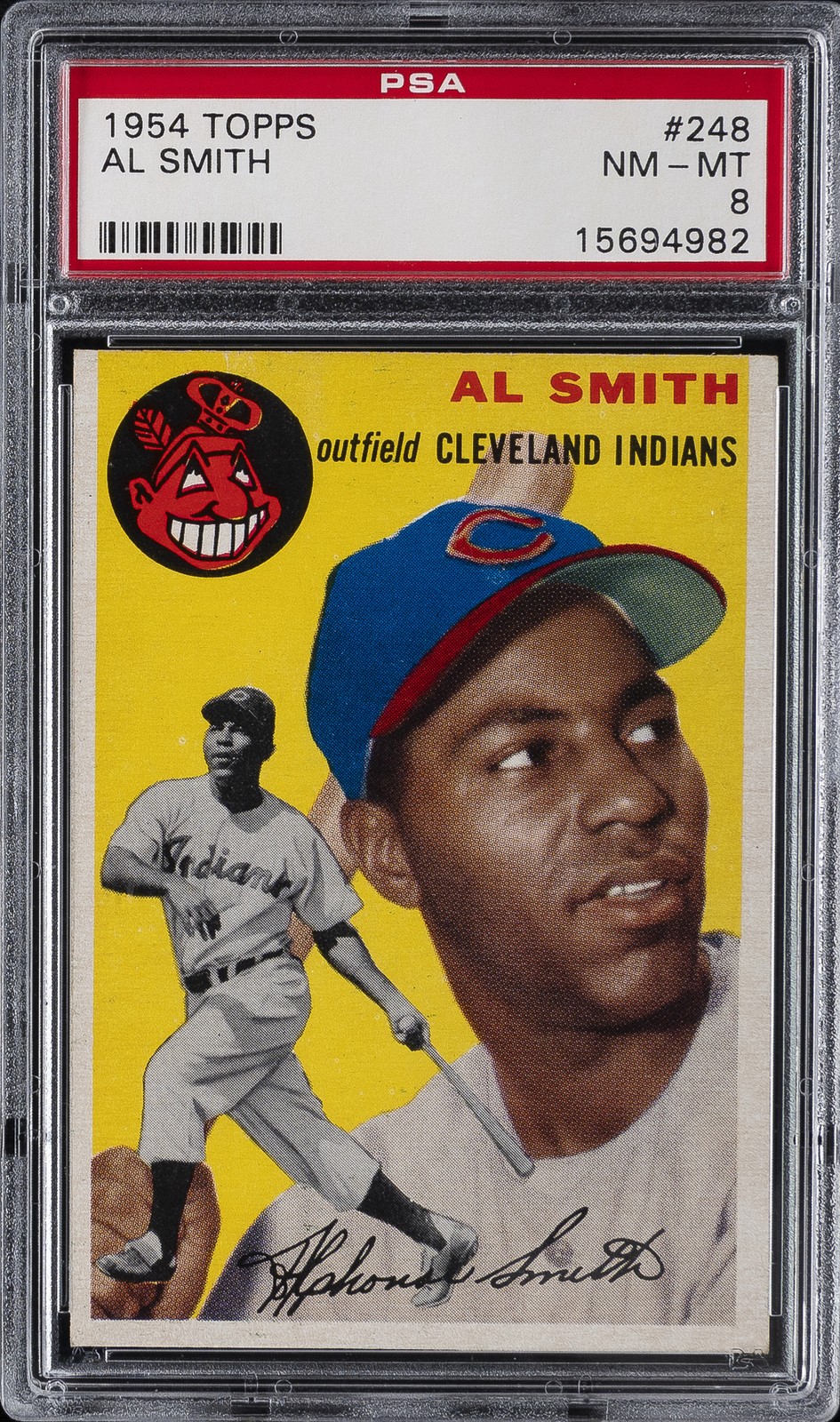 1954 TOPPS #248 AL SMITH PSA 8