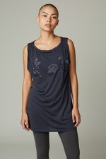 Rue Des Ecoles Dress Or Maxi Knit Women's Black Floral Vintage 90S Size M