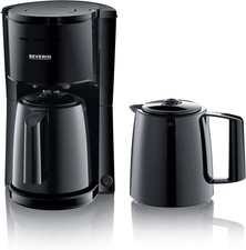 SEVERIN Filterkaffeemaschine mit 2 Thermokannen, Kaffeemaschine, schwarz, 1000W