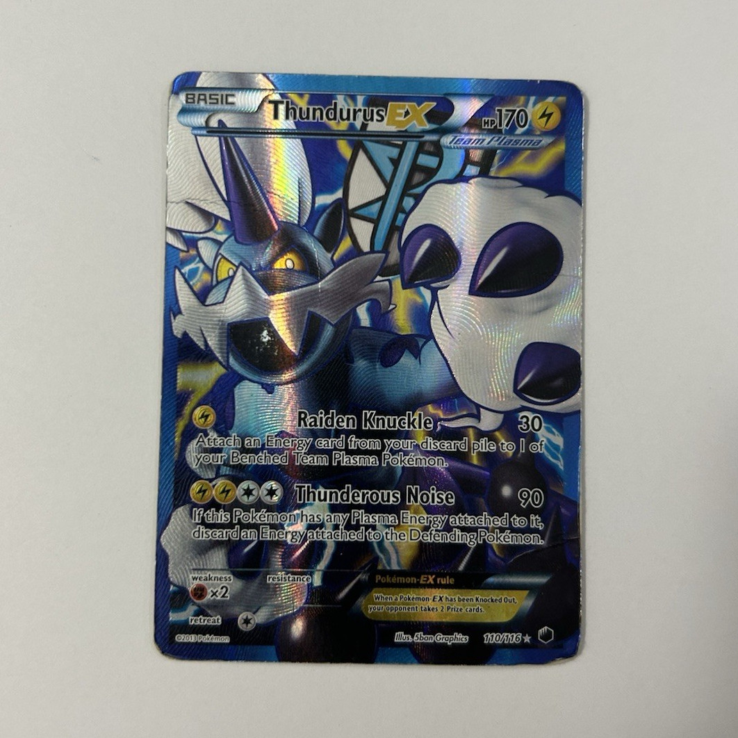 The Pokémon Company Thundurus EX 110/116 Plasma Freeze Holo Full Art Eng 2013