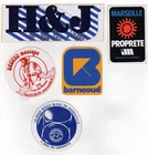 5 Vintage Marseille Advertising Stickers / B1AU13