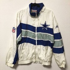 Vintage 90s Dallas Cowboys NFL Apex One Pro Line Windbreaker Jacket Size M