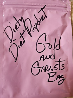 #ad Dirty Dirt Paydirt Garnets and GOLD bag $20.00