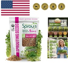 Organic Salad Mix   Non-GMO Microgreen Seeds for Growing   Healthy Broccoli, ...