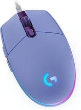 Logitech G203 Wired Gaming Mouse, 8,000 DPI, Rainbow Optical Effect Lilac 