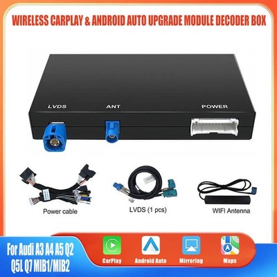 Drahtloses CarPlay & Android Auto Decoder Nachrüstadapter für Audi MIB1 MIB2