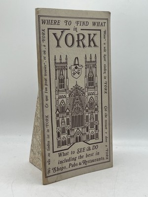 Where to Find What in York Softcover Local Guide Shops Pubs Restaurants Brochure