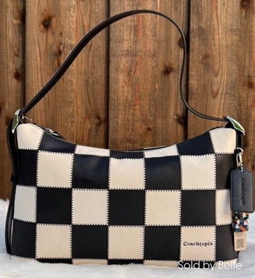 NWT Coach Coachtopia Alter Ego Slouchy Shoulder Bag Checkerboard Leather