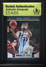BAS 2012-13 NBA Hoops Marc Gasol #52 Seal of Authenticity Auto ur8