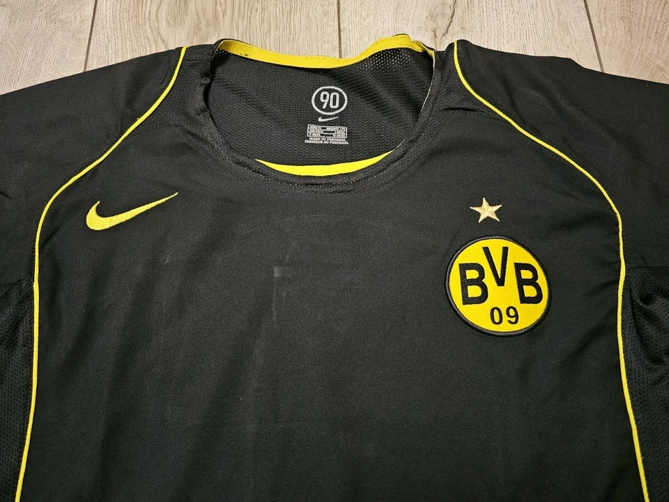 CAMISETA DE FÚTBOL VINTAGE VISITANTE BORUSSIA DORTMUND 2004 2005 CAMISETA DE ... - Imagen 3 de 4