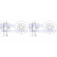 2X Delphi Bremsscheiben 281Mm Voll Hinten Passend FÜR Volvo 240 260 740 760 780