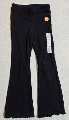 Leggings Blacked Ribed Flare Girl's Size 5 By Jumping Beans Msrp 8.99