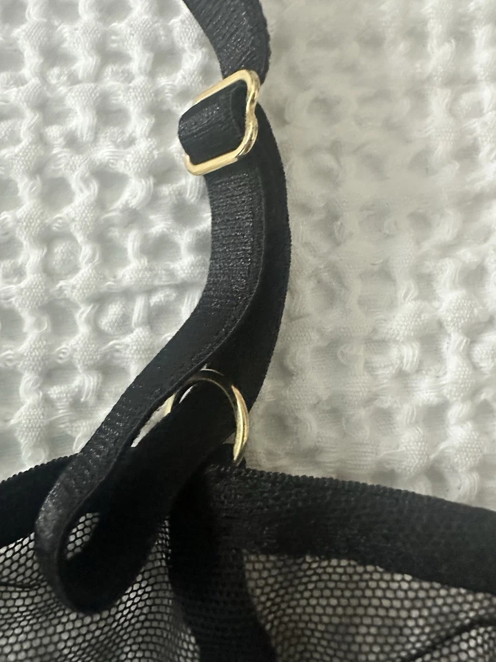 Victoria's Secret Muy Sexy Acolchado Demi NUEVO SIN ETIQUETAS 36B M Animal Print Negro Rosa Foto 4 de 4