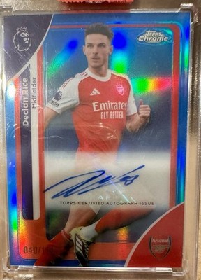 2025-26 Topps Premier League Declan Rice CA-DR Auto Arsenal 040 / 150