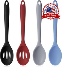 4 cucharas silicona de 10.6 pulgadas antiadherentes resistentes al calor cocina