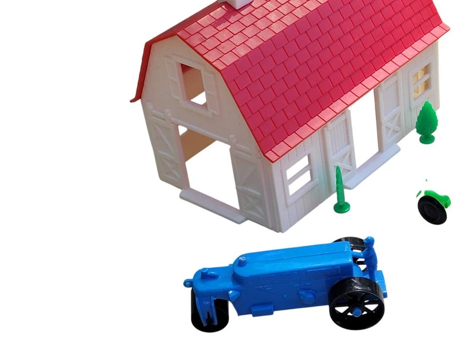 Vintage Plasticville 1851 Barn - O/S Scale Kit Complete w/Extras - MIB - Image 4 of 4