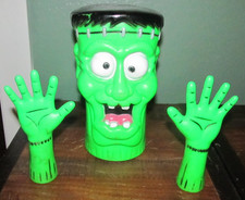 Vintage Tony USA Lighted Ghoulish Frankenstein Yard Greeter Black Light Glow