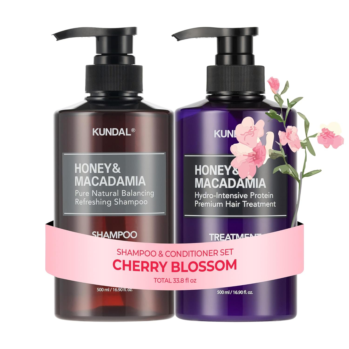 Korean Shampoo and Conditioner Set [Cherry Blossom] Salon-Quality