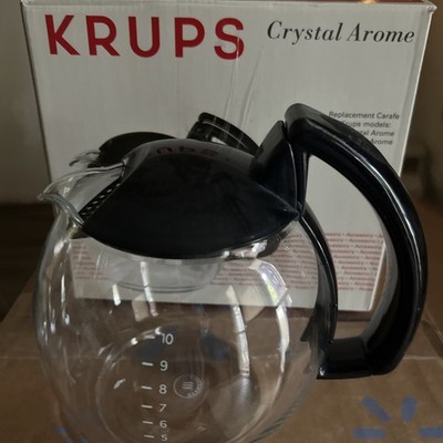 Krups Crystal Arome Replacement 10 Cup Coffee Carafe Black 398 & 458
