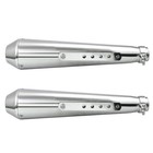 2X Motorcycle Exhaust Pipe Megaphone Muffler Silencers Universal for Cafe Racer
