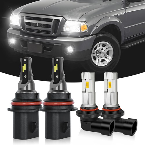 For Ford Explorer Sport Trac 2001-2005 LED Headlight High/Low Fog Light Bulbs - Picture 27 of 27